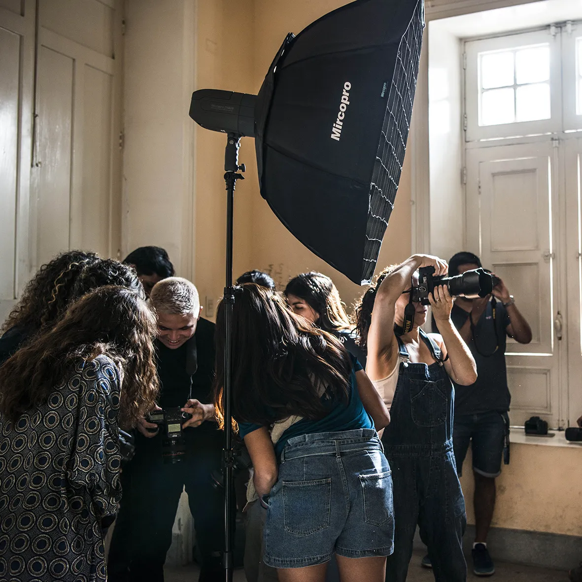 Fototaller Giuseppe Falla, Andrés Wiese y Mario Cortijo